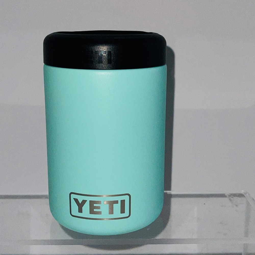 YETI Rambler 12 oz Can Insulator Colster Seafoam Green Stainless Steel Koozie